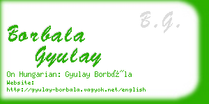 borbala gyulay business card